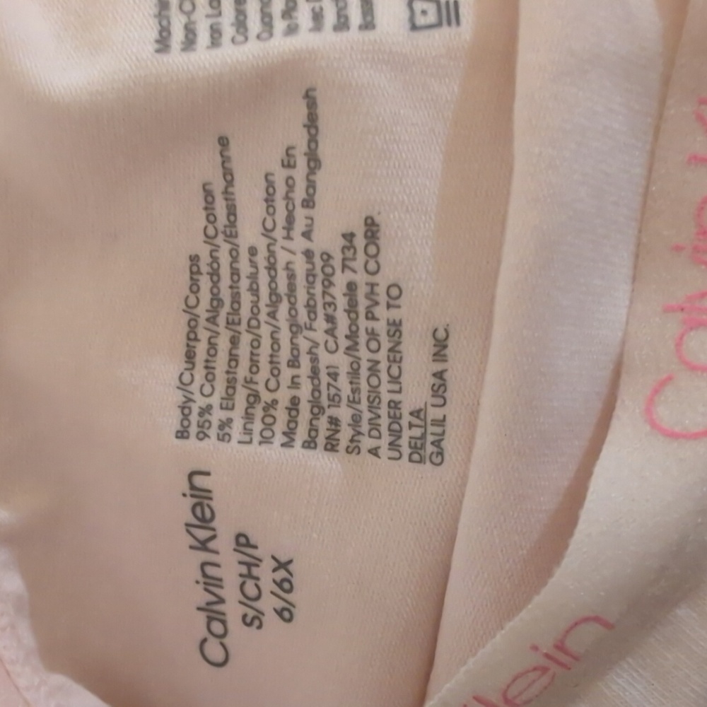 Calvin Klein's Girls Underwear Set Small 6/6X - Picture 4 of 4